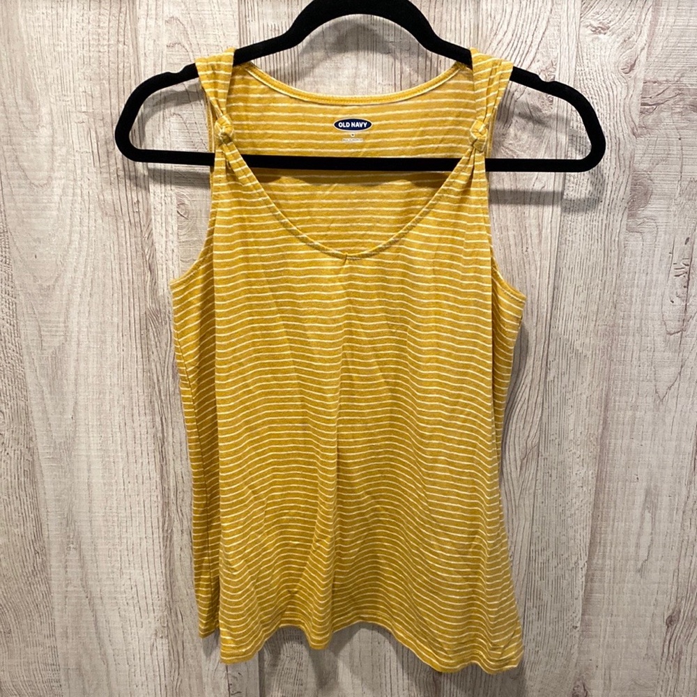 Old Navy Yellow Stripe Tank Top